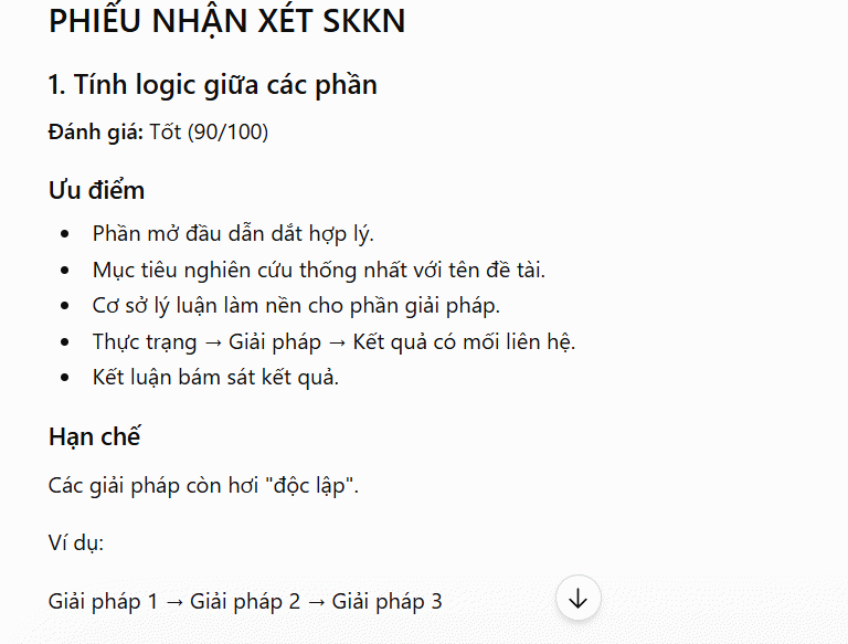 Prompt kiểm tra toàn bộ SKKN
