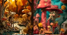 Prompt AI tạo ảnh phong cách đất sét Claymation cực dễ thương
