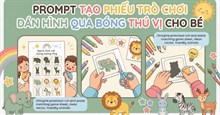 Prompt tạo phiếu trò chơi tìm hình qua bóng thú vị cho bé