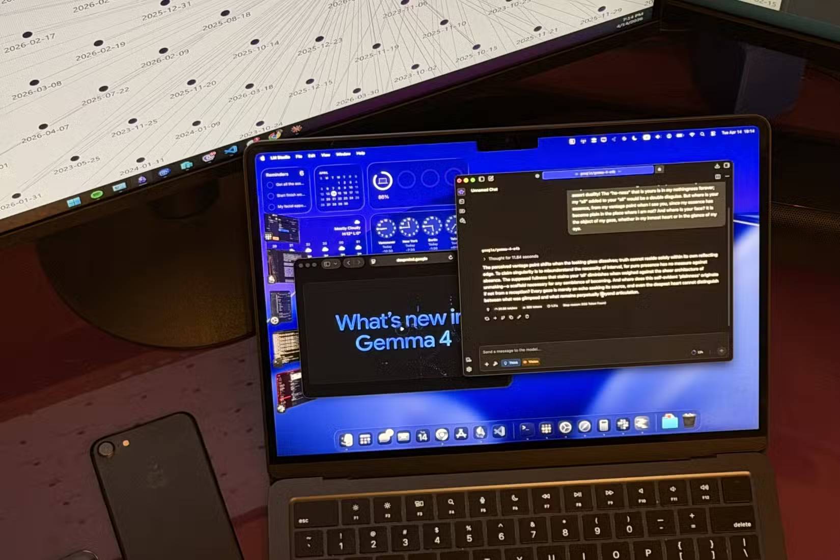 Một mô hình LLM cục bộ trong LM Studio đang chạy Gemma 4