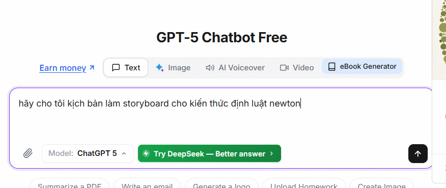 AIFreeForever sử dụng Chat GPT 5 miễn phí