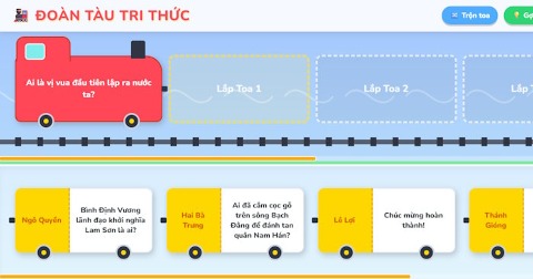 [Video] Hướng dẫn tạo game Đoàn tàu tri thức