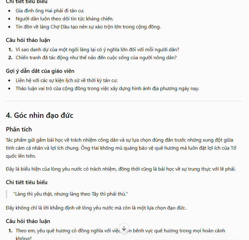 Nội dung phân tích tác phẩm