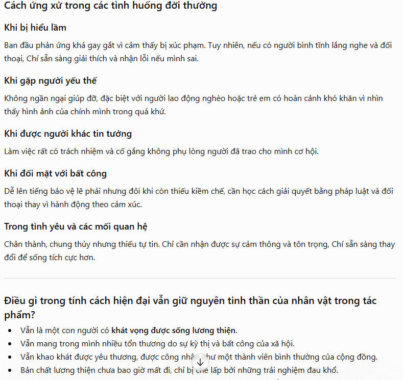 Chân dung nhân vật hiện tại