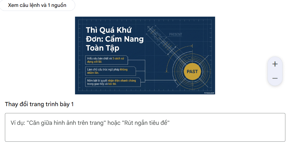 Nội dung thay đổi trang thuyết trình đã tạo