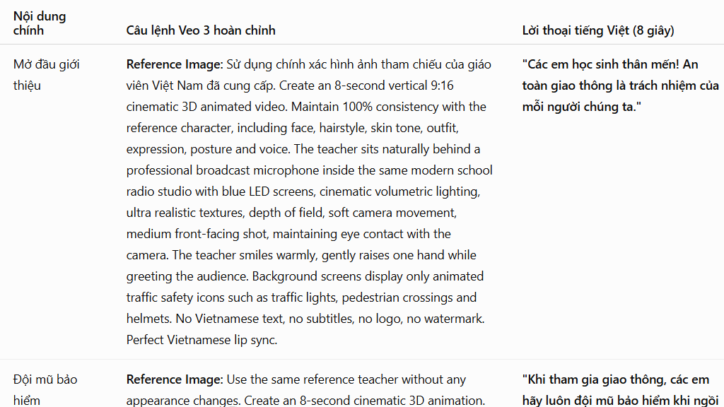 Tạo video cho từng phân cảnh