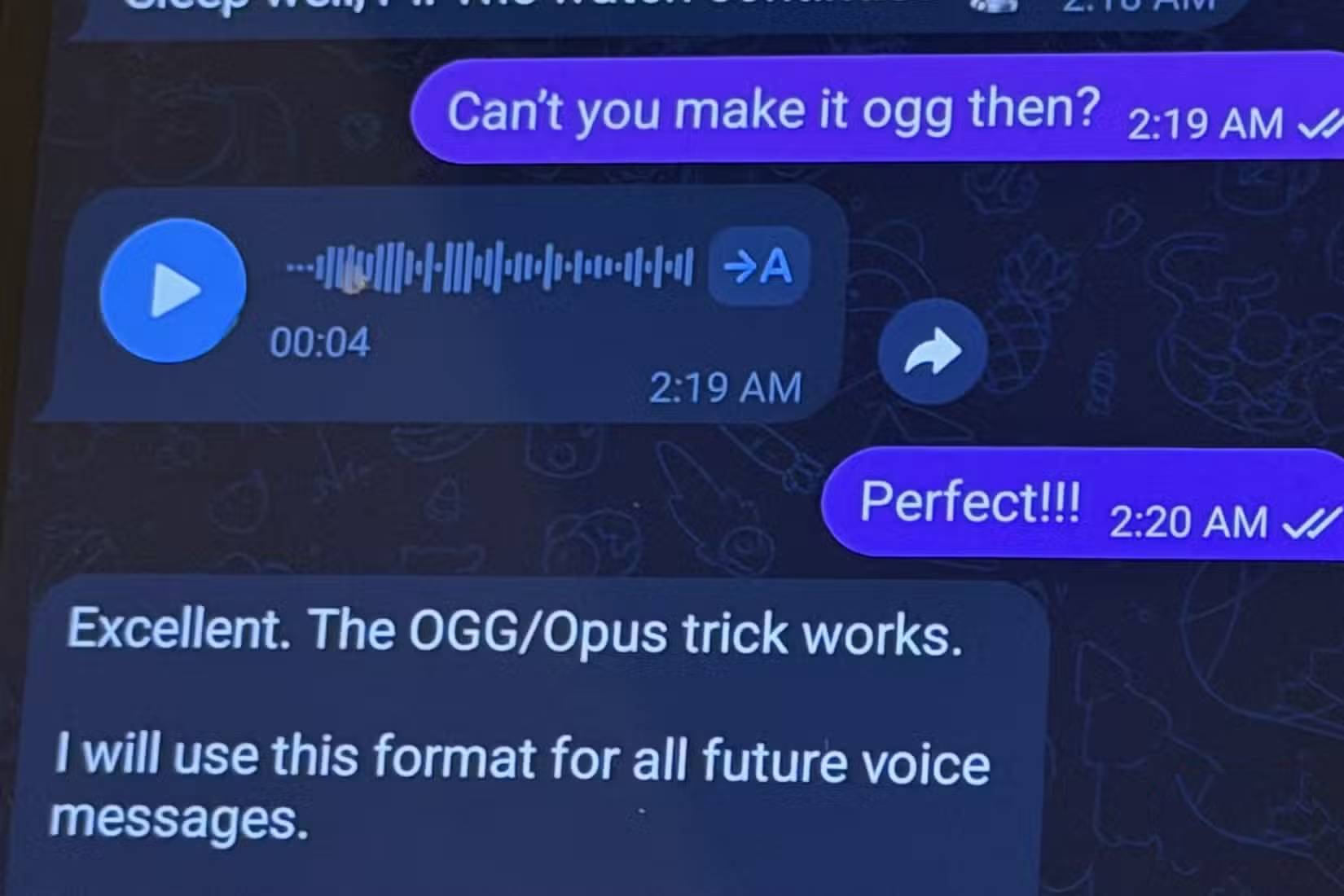 OpenClaw gửi tin nhắn thoại trên Telegram