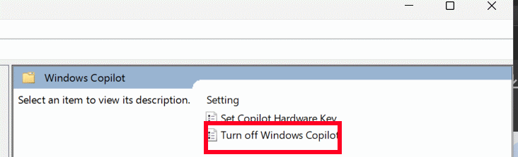 Turn off Windows Copilot trên Group Policy