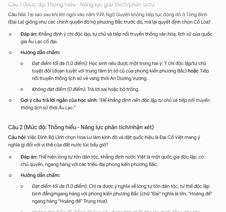 Câu trả lời đúng sai