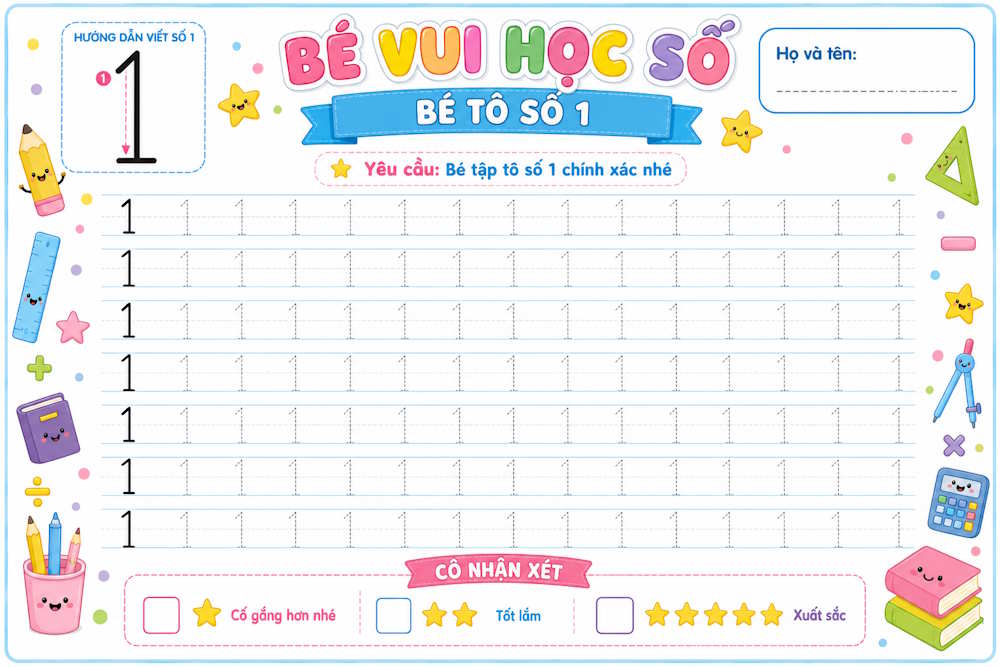 Ảnh bé tập tô số 1