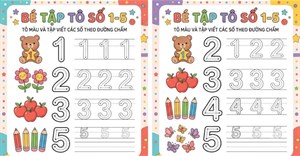 Prompt tạo worksheet tập tô số cho trẻ mầm non