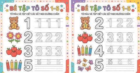 [Video] Hướng dẫn tạo worksheet tập tô số cho trẻ 
