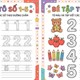 Prompt tạo worksheet tập tô số cho trẻ mầm non