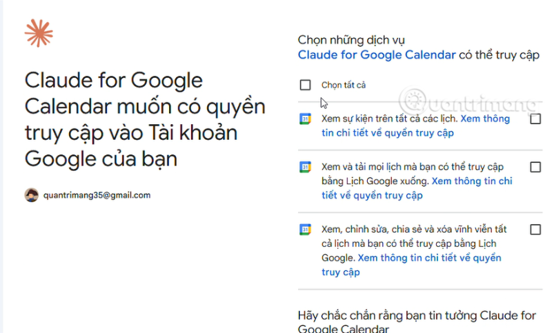 claude calendar google