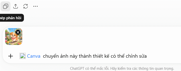 Chuyển ảnh thành file chỉnh sửa từ Canva trong ChatGPT
