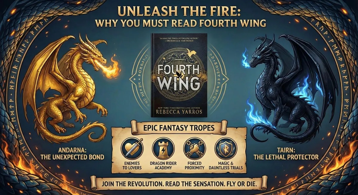 Một đồ họa AI mô tả tiểu thuyết Fourth Wing của Rebecca Yarros