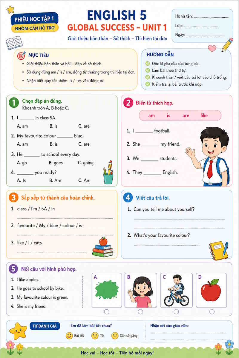 Phiếu bài tập phân hóa