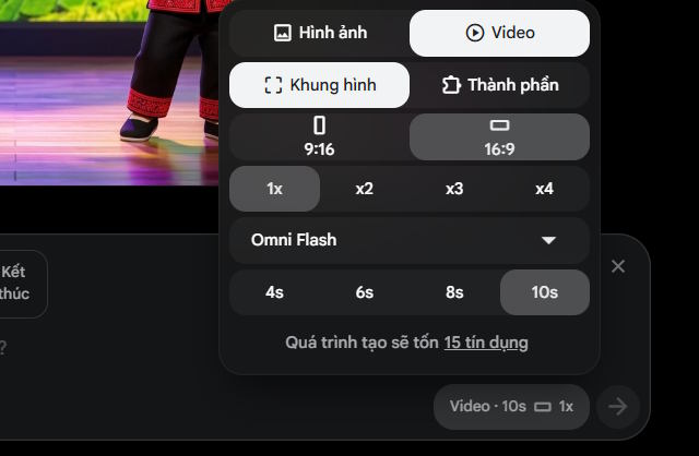 Tạo video từ ảnh tải lên Flow
