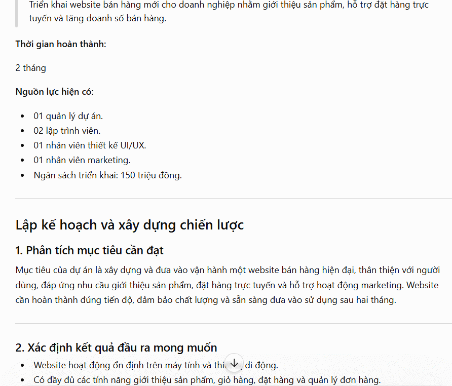 Lập kế hoạch và xây dựng chiến lược