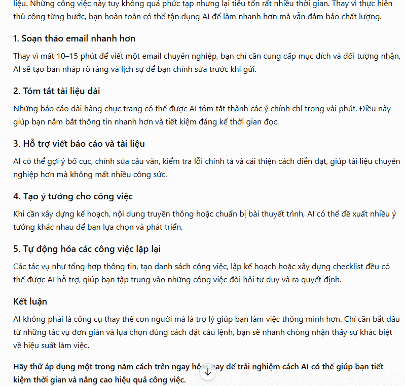 Prompt đóng vai trò viết nội dung