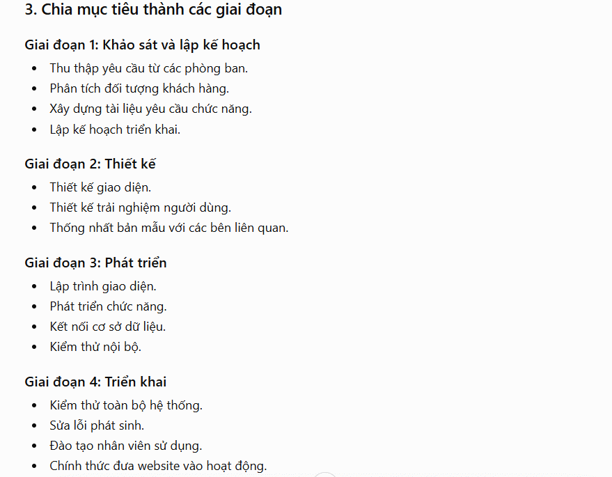 Vai trò lập kế hoạch