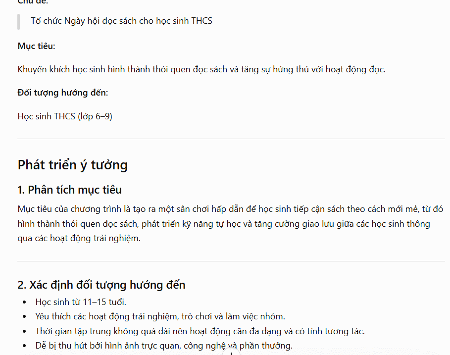 Phát triển ý tưởng sáng tạo