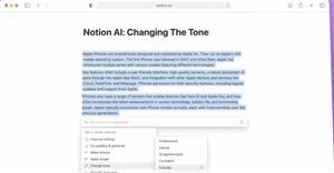 Cách thay đổi giọng văn trên Notion