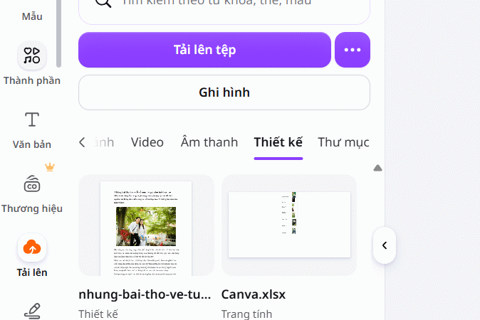 Các file PDF ghép trên Canva 