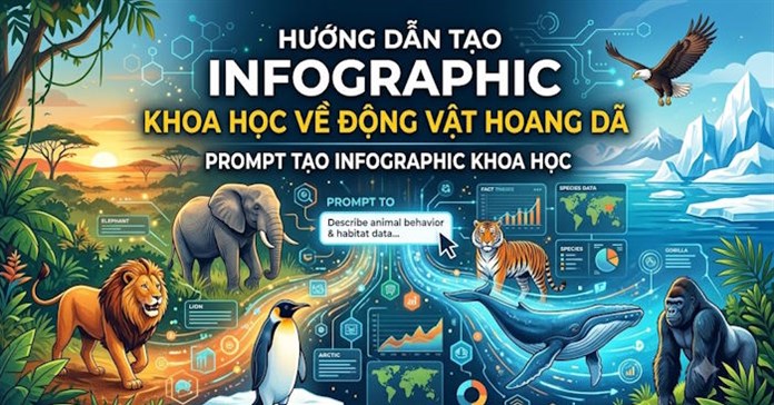 Prompt tạo infographic khoa học về các loài động vật hoang dã