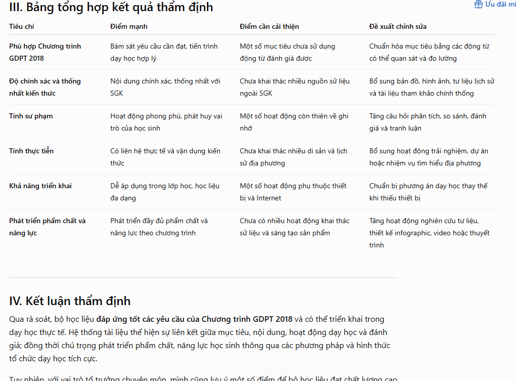 Nội dung thẩm định