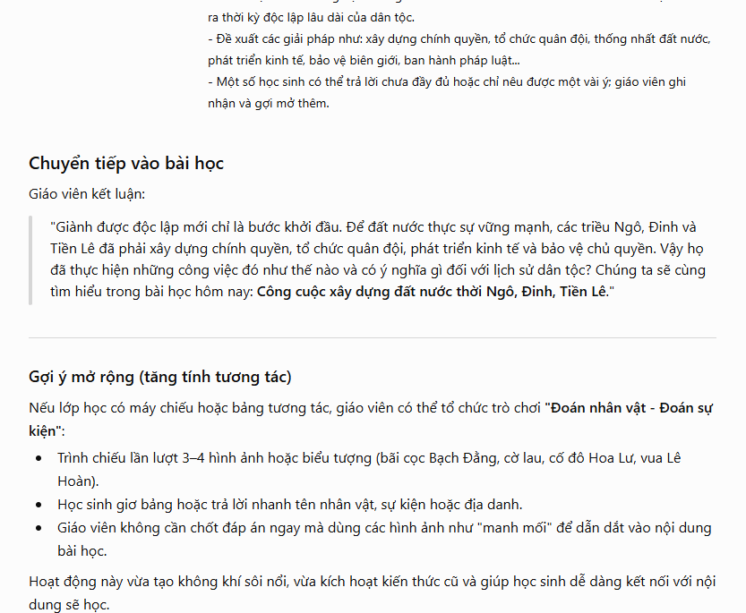 Prompt triển khai hoạt động khởi động 