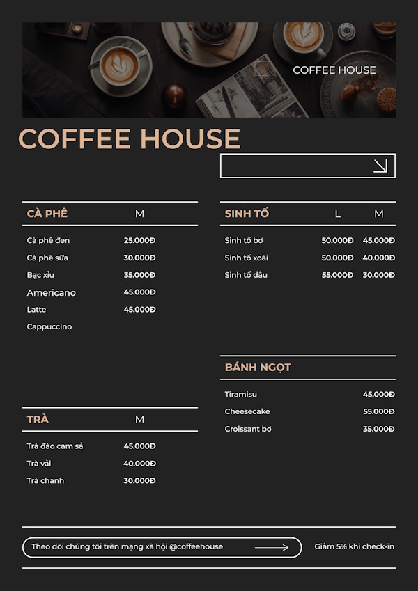 Tải menu trên Canva AI