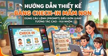 Hướng dẫn thiết kế bảng check-in mầm non