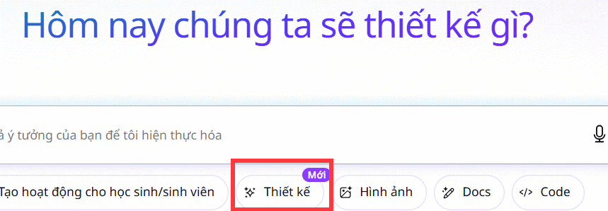 Thiết kế trên Canva AI