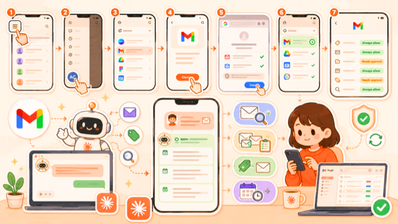 kết nối gmail với claude