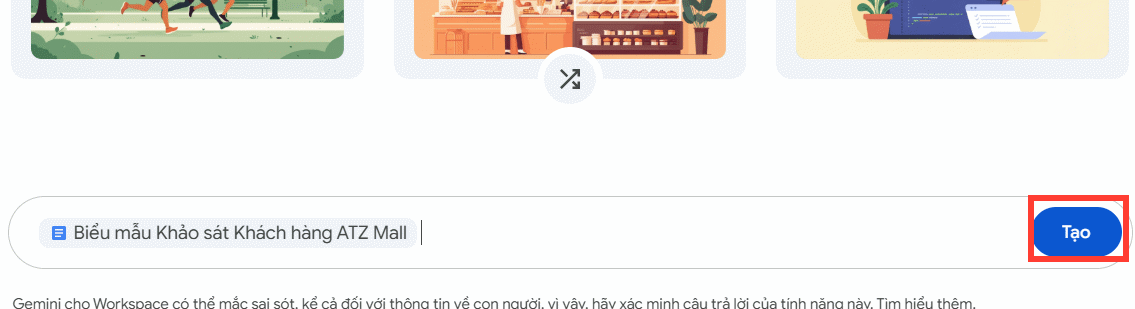Tạo khảo sát trên Google Form