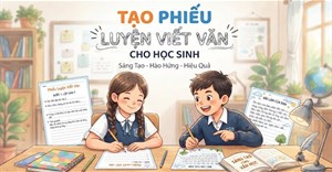 Prompt tạo phiếu luyện viết đoạn văn cho học sinh Tiểu học