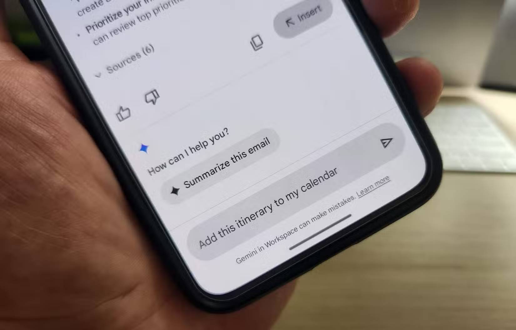 Tính năng Gemini trong Gmail