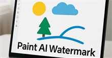 Cách thêm watermark AI trong Paint Windows 11