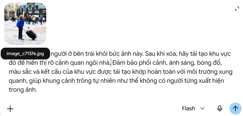 Câu lệnh xóa bớt người trong ảnh