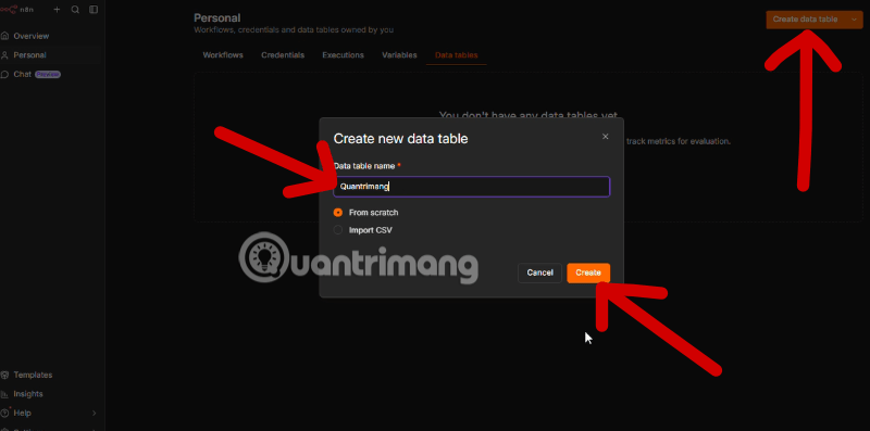 data table n8n