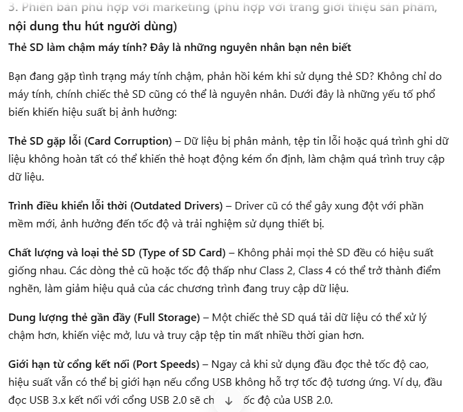 Bản dịch cho marketing