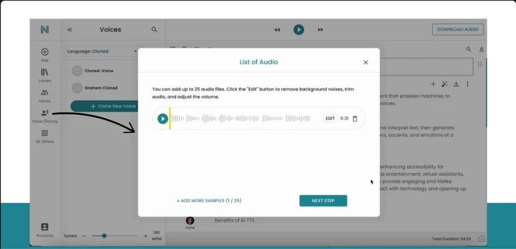 Voice Cloning của NaturalReader