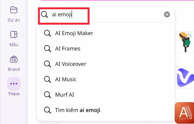 Tìm kiếm ứng dụng Canva