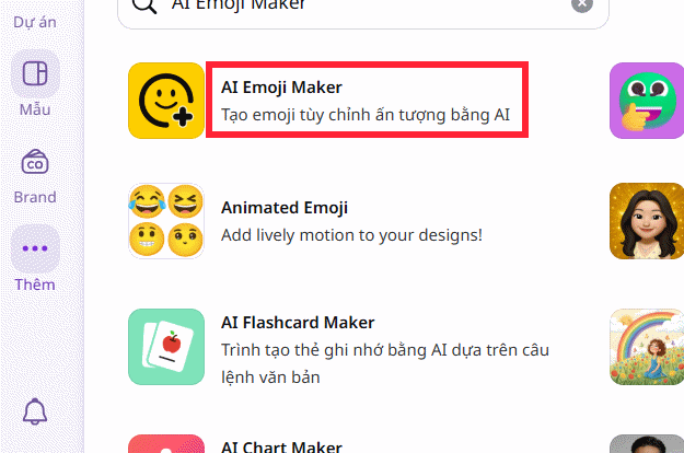 AI Emoji Maker trên Canva