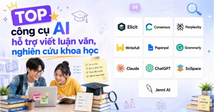 TOP công cụ AI hỗ trợ viết luận văn, nghiên cứu khoa học