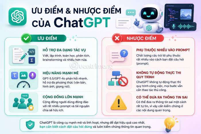 Những tính năng nổi bật và hạn chế của ChatGPT