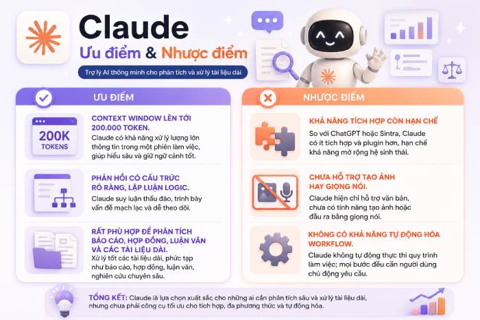 Ưu và nhược điểm của Claude AI