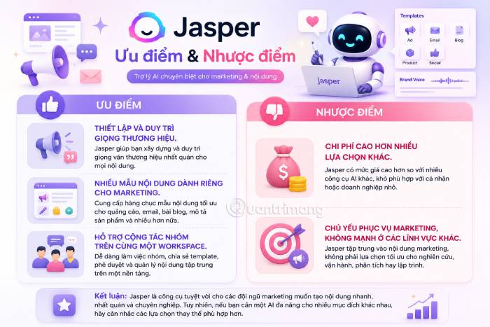 Điểm mạnh và điểm yếu của Jasper