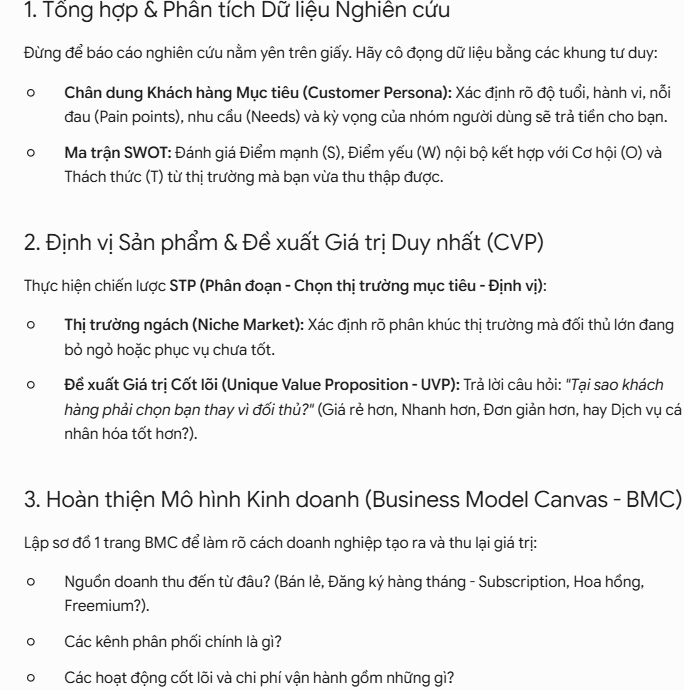 Gợi ý triển khai nội dung